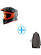 Axor X-Cross Matte Black Orange Motorradhelm Ein-Aus ECE 22.06 1600gr mit Sonnenblende