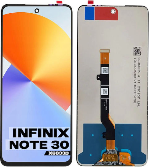 Οθόνη με Μηχανισμό Αφής για Infinix Note 30 X6833B (Μαύρο)