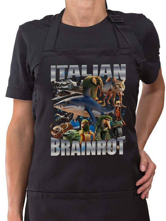 Koupakoupa Italian Brainrot Ποδιά Κουζίνας Μαύρ...