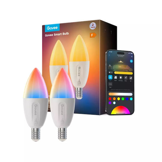 Govee Smart Bulbs LED for Socket E14 RGBW 2pcs