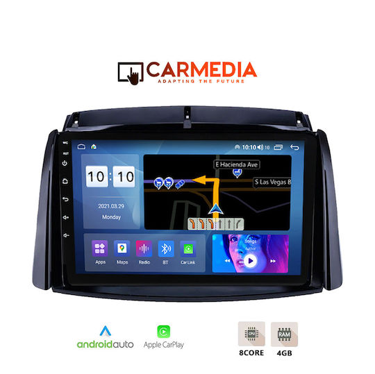 Carmedia Car Audio System for Renault Koleos 2006-2016 (Bluetooth/USB/WiFi/GPS/Apple-Carplay/Android-Auto) with Touch Screen 9"