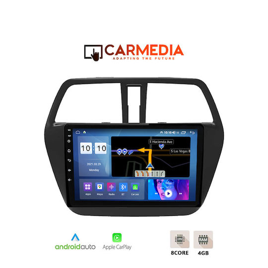 Carmedia Car Audio System for Suzuki SX4 S-Cross 2014 (Bluetooth/USB/WiFi/GPS/Apple-Carplay/Android-Auto) with Touch Screen 9"