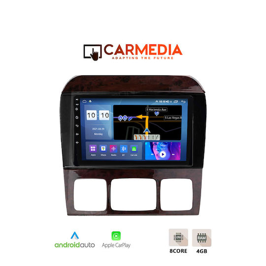Carmedia Ηχοσύστημα Αυτοκινήτου για Mercedes-Benz S Class 1998-2005 (Bluetooth/USB/WiFi/GPS/Apple-Carplay/Android-Auto) με Οθόνη Αφής 9"