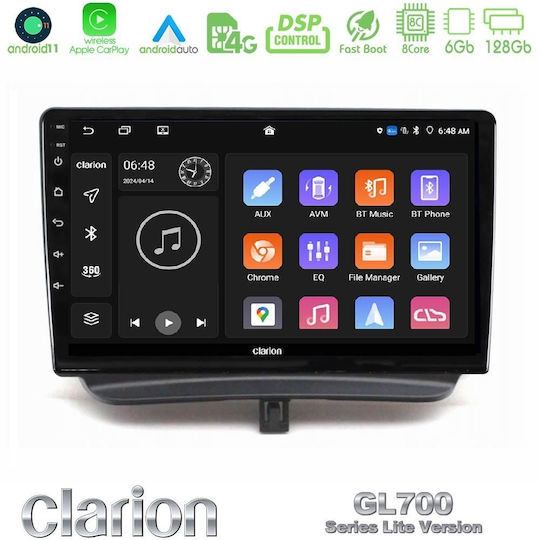 Clarion Car Audio System for Ford Courier / Transit Courier 2015-2023 (Bluetooth/USB/WiFi/GPS/Apple-Carplay/Android-Auto) with Touch Screen 9"