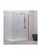 Karag Walkin 1 Σταθερό Πλαϊνό Ντουζιέρας 150x200cm Clear Glass Rose Gold