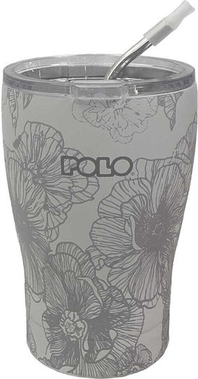 Polo Glass Thermos Stainless Steel 350ml Gray