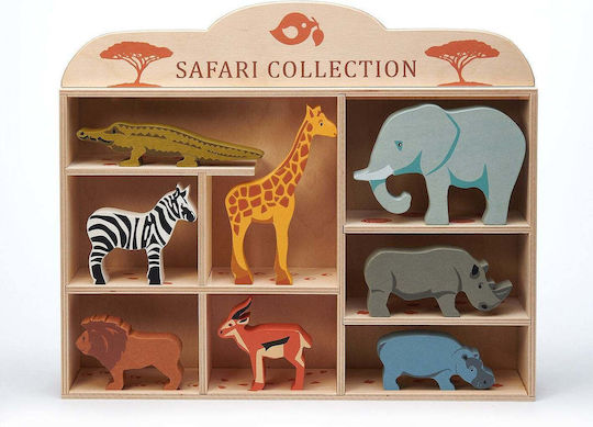 Tender Leaf Shelf 8 Wooden Jungle Animals