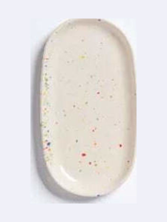 Egg Back Home Oval Tavă de Servire în Culoare Alb 17.5x17.5x2cm 1buc