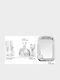 Zivas Wedding Carafe Set with Wine & Champagne Glasses on Tray Inox / Crystal Silver 4pcs