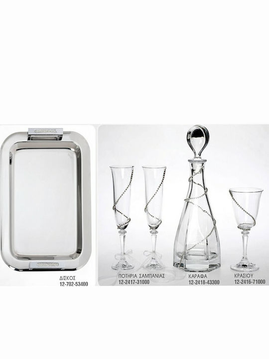 Zivas Set Naș Inox / Cristal Argintiu 3buc