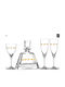 Capolavoro Wedding Carafe Set with Wine & Champagne Glasses Crystal / Gilt 4pcs