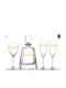 Capolavoro Wedding Carafe Set with Wine & Champagne Glasses made of Crystal Gold 4pcs