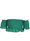M&B Kid's Fashion Kids' Crop Top Short Sleeve Green