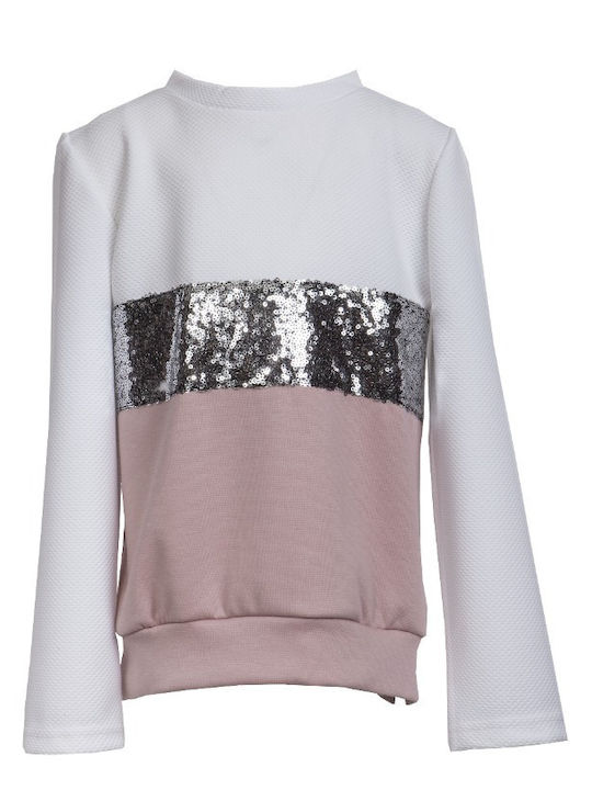 M&B Kid's Fashion Kids' Shirt Long Sleeve white-pink