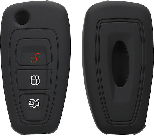 Autoschlüssel Schutzhülle Ford 3 Tasten Silikon Schwarz 46012.01