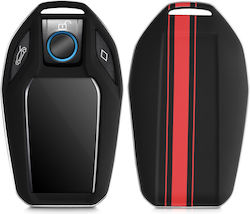 Калъф За Ключ На Кола Bmw Display Kwmobile Пластмаса Черен Червен 49672.02