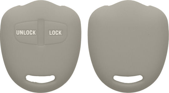 Kwmobile Car Key Case Mitsubishi 2 Buttons Gray Silicone Kwm000008jc004c
