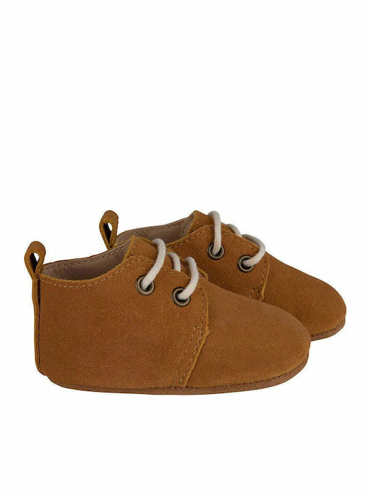 Baby Dutch Βρεφικά Παπούτσια Κορδόνια Cognac Unisex 22 X 16 X 7 Cm