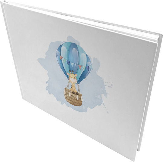 Bonjour Bebe Guest Book with Hot Air Balloon Theme