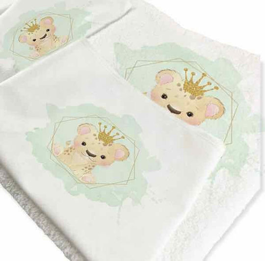 Bonjour Bebe Set Botez - Olane Alb-verde 6buc