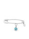 Al'Oro Child Safety Pin made of White Gold 9K