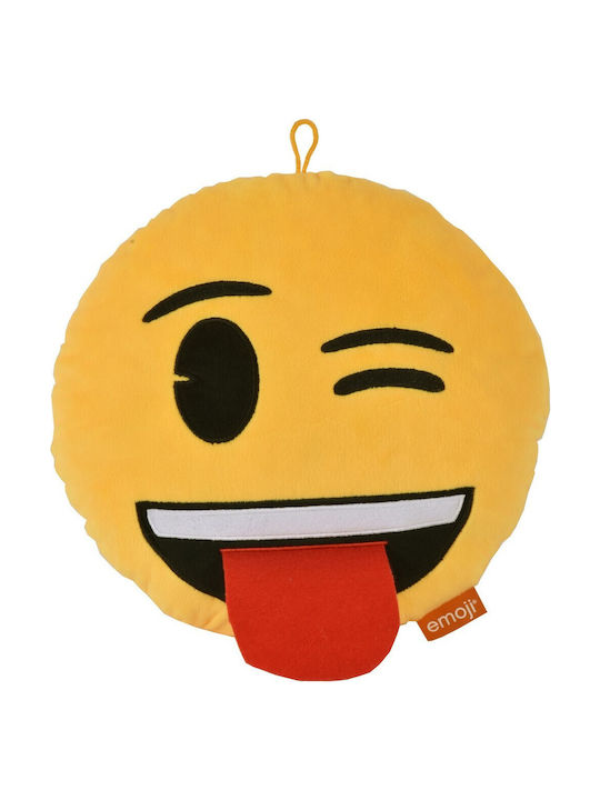 Μαξιλάρι-φωτογραφοθήκη Emoji Smiley Tong 30x30εκ
