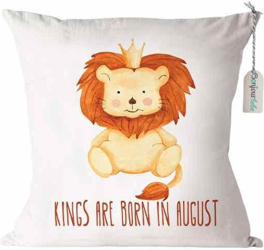 Baby Decorative Pillow Boy White Bonjour Bebe 25 Lion King