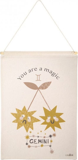 Kids Wall Decor Nattiot Little Gemini Natural 40x50 100% Cotton