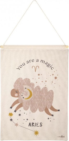Decorațiuni de Perete pentru Copii Nattiot Little Aries Natural 40x50 100% Bumbac