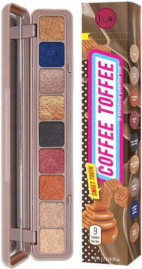 J. Cat Παλέτα με Σκιές Ματιών σε Στερεή Μορφή 102 Coffee Toffee 7.2gr
