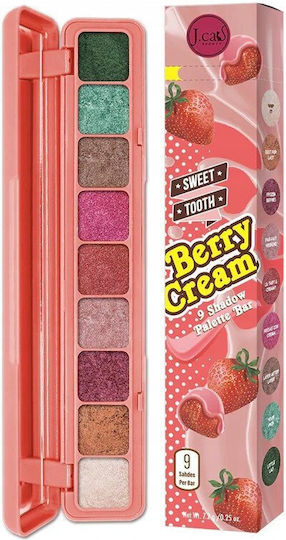 J. Cat Παλέτα με Σκιές Ματιών σε Στερεή Μορφή 101 Berry Cream 7.2gr