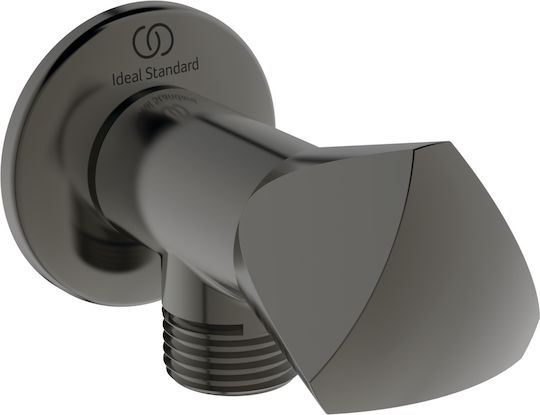 Ideal Standard Γωνιακός Διακόπτης 1/2'' Pvd Magnetic Grey Bd650a5