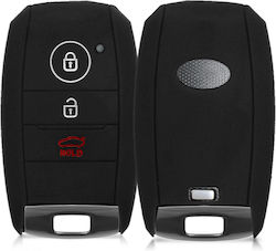 Car Key Case Kia 3 Buttons Silicone Black 43662.01