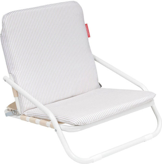 Folding Beach Chair 51x64.5x46cm Beige Eden Flamingueo