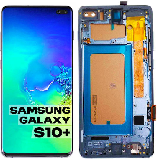 Екран със Сензорен Механизъм и Рамка за Samsung Galaxy S10 Plus G975 (Черен)