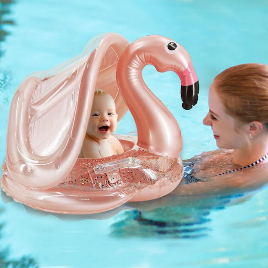 Swimming Aid Swimtrainer with Sunshade Pink Children's Inflatable Sea