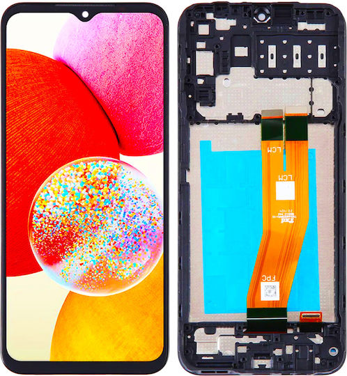 Οθόνη με Μηχανισμό Αφής και Πλαίσιο για Samsung Galaxy A14 SM-A145 4G (Μαύρο)