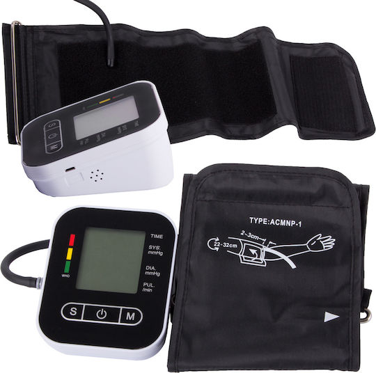 Electronic Arm Blood Pressure Monitor LCD Screen & Arrhythmia Detection Black 5907451350065 Verk Group