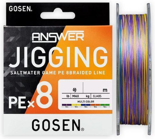 Νημα Gosen Answer Jigging X8 400m Multicolor Pe2.0 0.24mm