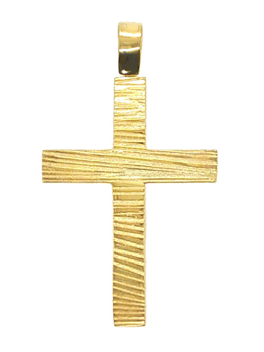 Dio Jewellery Lab Ανδρικός Σταυρός από Επιχρυσωμένο Ασήμι χωρίς Αλυσίδα