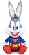Bugs Bunny Looney Tunes 100-Годишен Юбилей Облечен Като Superman Плюшена Играчка 15см