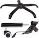 Set for Office Chair Plastic 4 Pieces Black