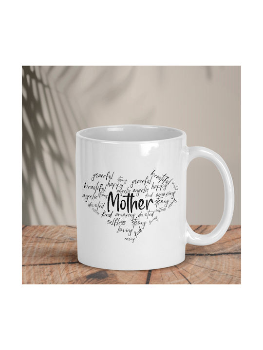 Mother Words Becher Keramik Weiß
