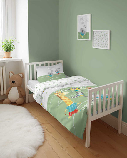 Detexpol Baby Duvet Cover Set With Pillowcase Green 90x120cm