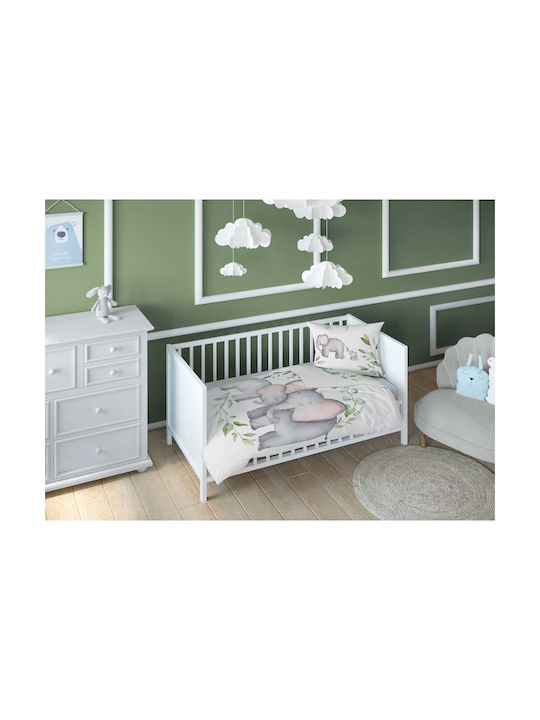 Detexpol Baby Duvet Cover Set With Pillowcase Gray 100x135cm