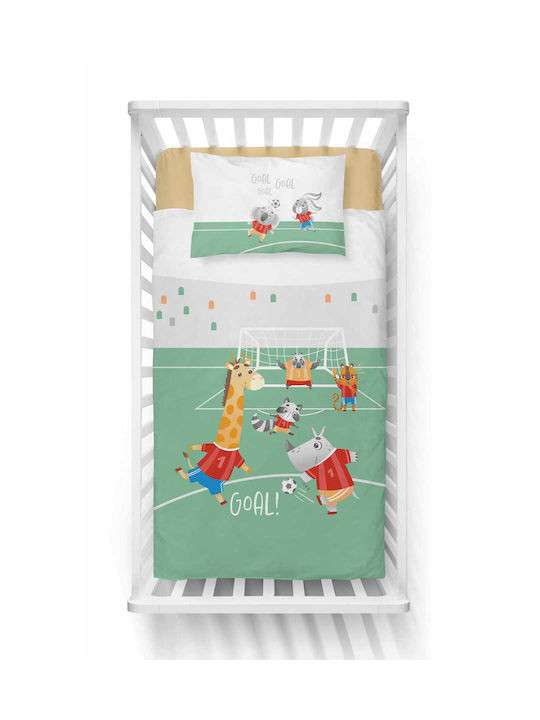 Detexpol Baby Duvet Cover Set With Pillowcase Green 90x120cm