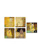 Klimt Coasters 4 Pieces 10 Cm