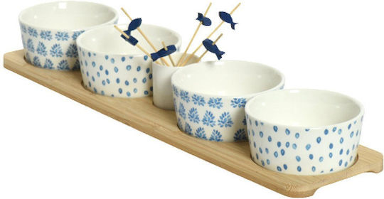 Kaeming Porzellan Serviertablett Set 10x40x5.5cm Mehrfarbig