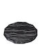 E003 Oval Black Melamine Serving Platter L29.5xW29.5xH5cm
