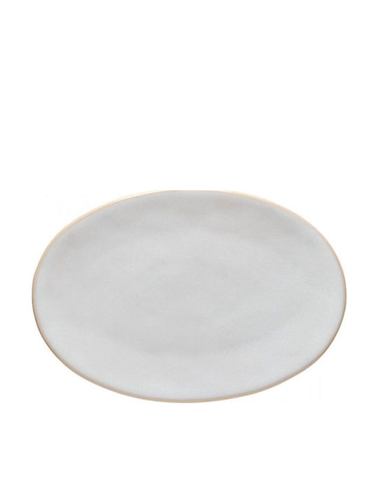 Costa Nova Servierplatte Oval aus Porzellan Weiß 22x22cm 1Stück